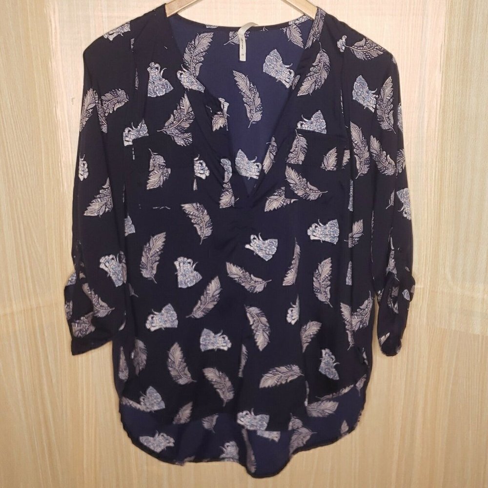 Live 4 Truth Plus Elephant Blouse Blue 2X